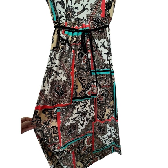 NY Collection Sleeveless Multi Colorful Maxi Dress Size Petite Small - Picture 4 of 8